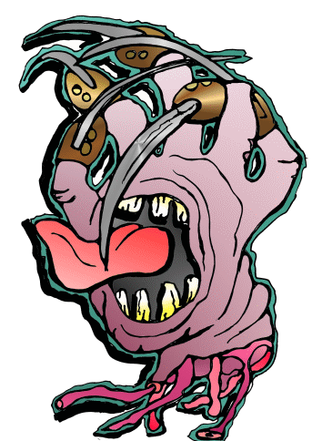monster hand, handmonster, mausebaeren by Christine Dumbsky Fred Kr�ger, Freddy Kruger hand
