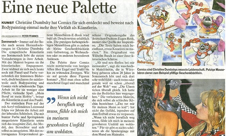 Kitzinger Ztg 26.10.2011 - Mauseb&auml;ren und die K&uuml;nstlerin