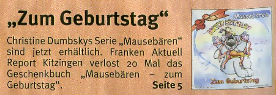 mauseb&auml;ren report franken, mausebaeren presse
