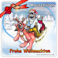 Mauseb&auml;ren "Frohe Weihnachten"